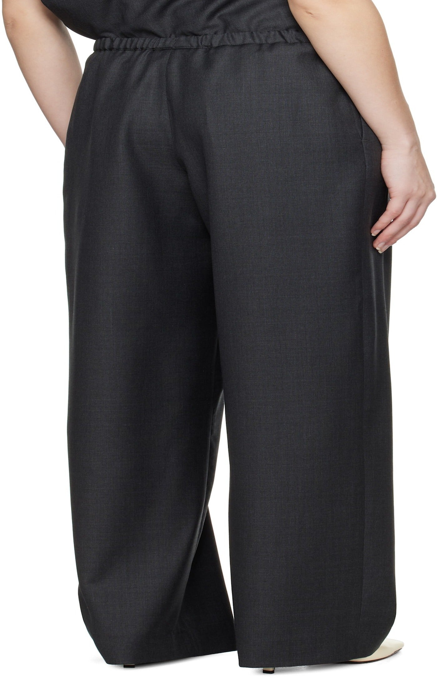Cargar imagen en el visor de la galería, COVE Grey Wool Melange Trousers