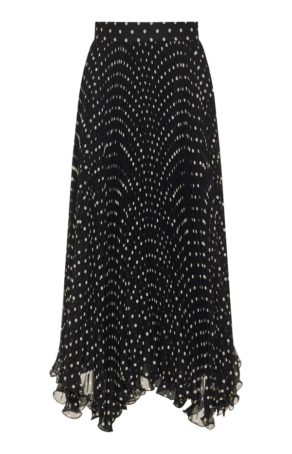 Load image into Gallery viewer, Polka dot mid-length skirt