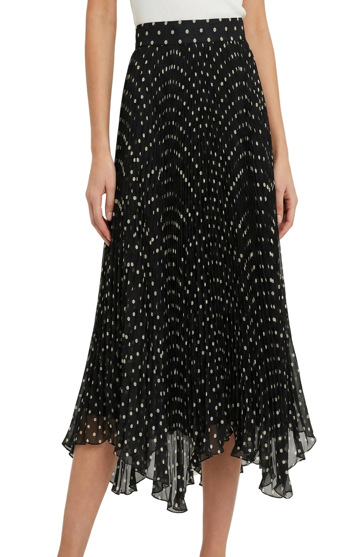 Cargar imagen en el visor de la galería, Polka dot mid-length skirt