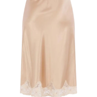 Beige Silk Skirt