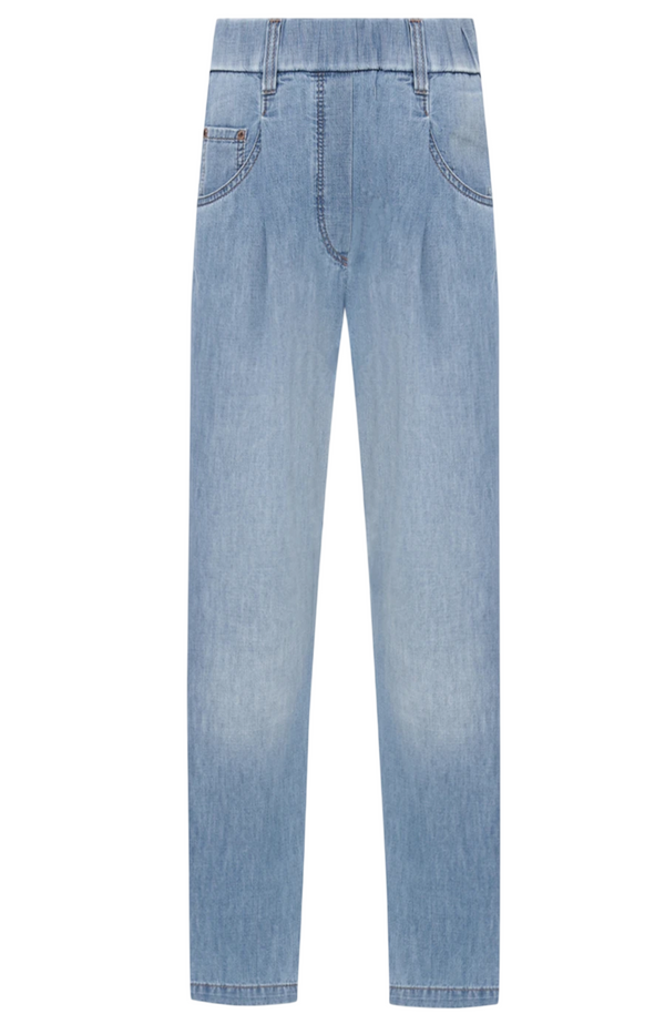 Load image into Gallery viewer, Brunello Cucinelli cropped jeans in light blue