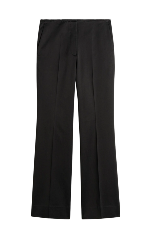 Load image into Gallery viewer, Kick flare raw-edge trousers black