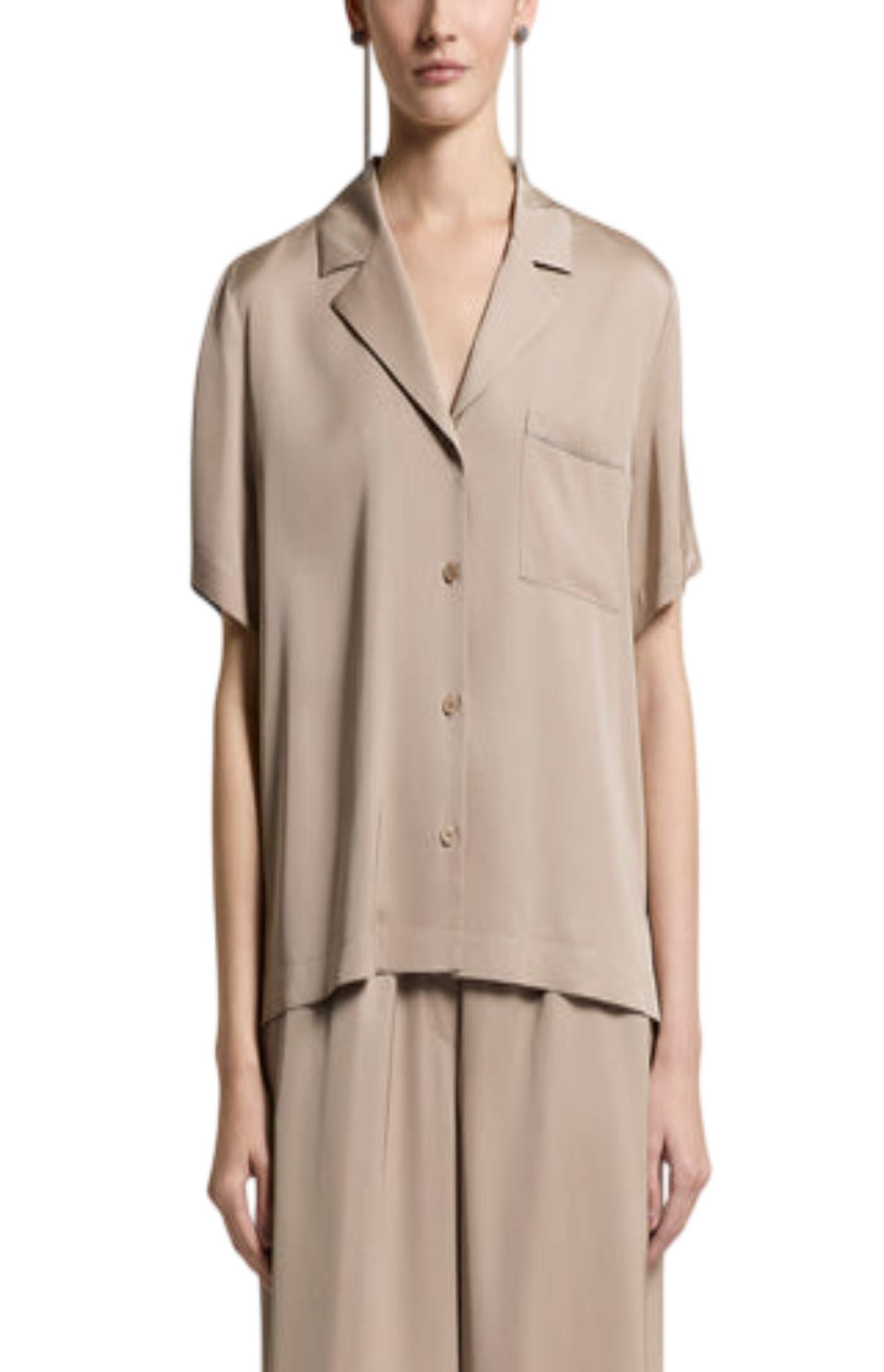 Cargar imagen en el visor de la galería, Fluid viscose satin shirt