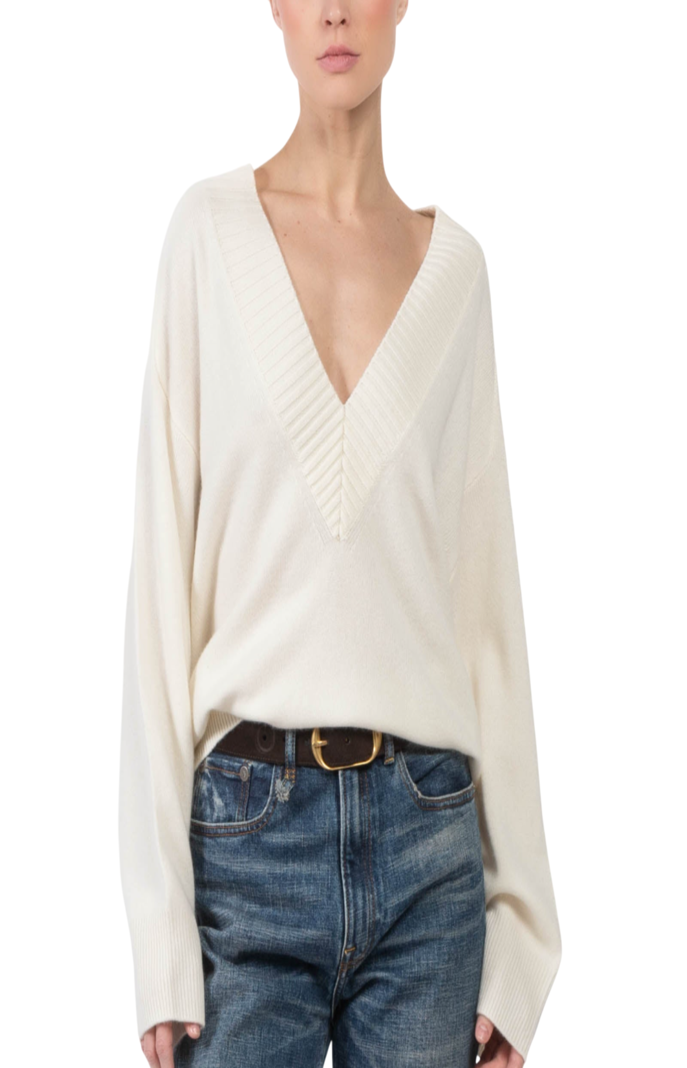 Cargar imagen en el visor de la galería, Deep V-Neck Sweater