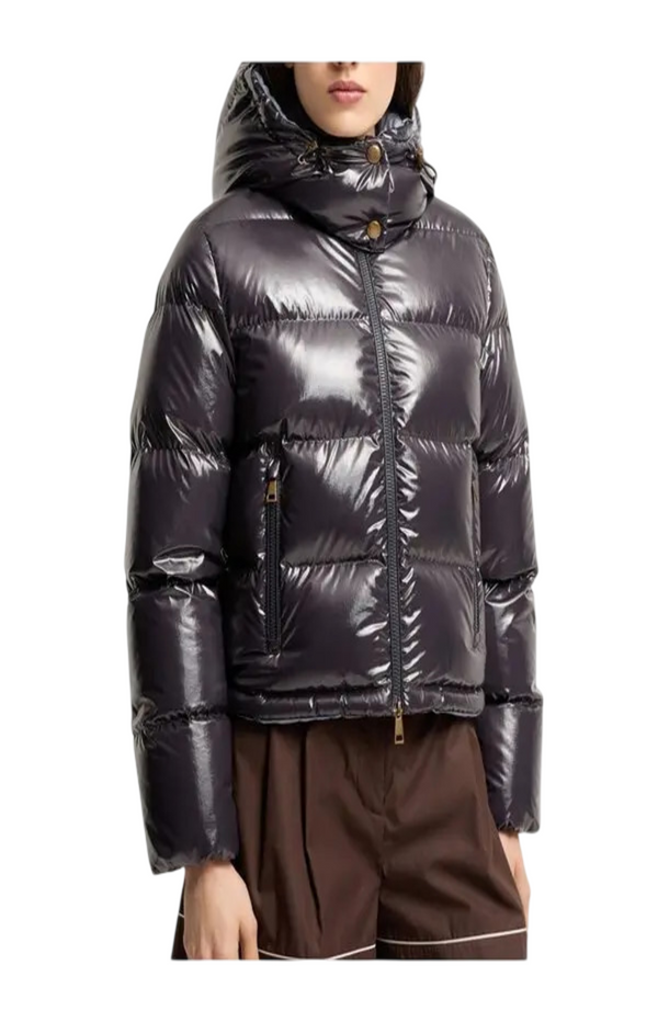 Load image into Gallery viewer, Moncler short down jacket with detachable hood