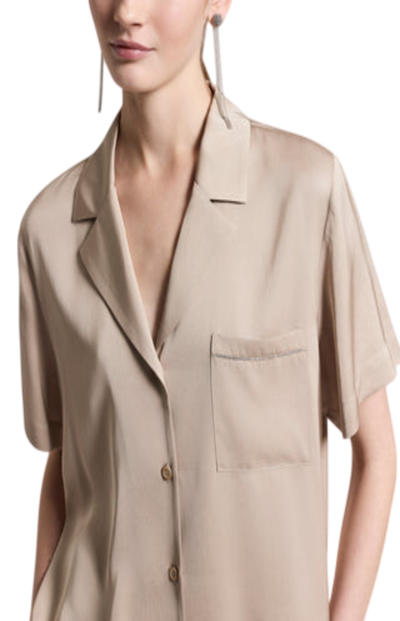Cargar imagen en el visor de la galería, Fluid viscose satin shirt