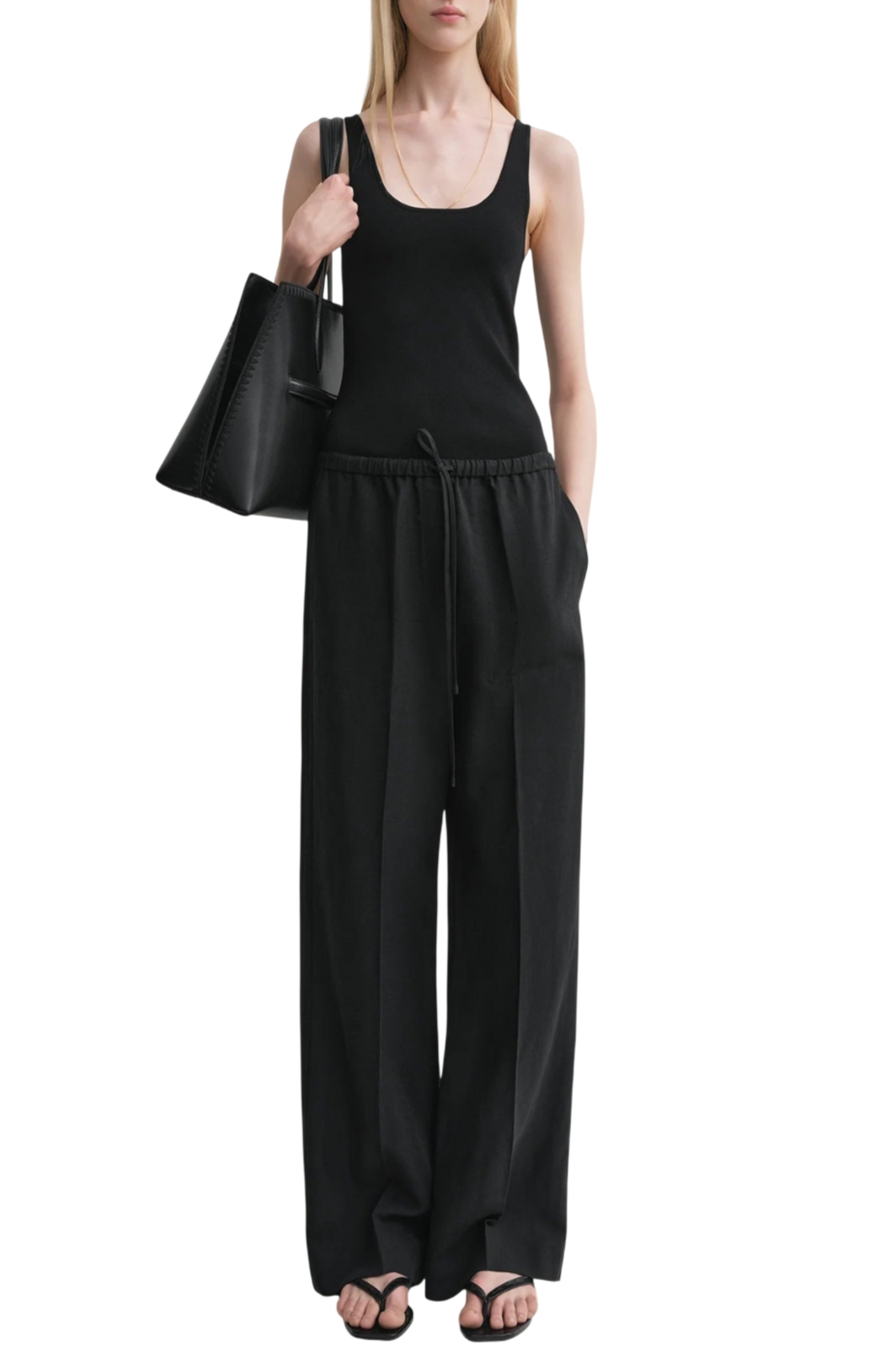 Cargar imagen en el visor de la galería, Fluid drawstring trousers