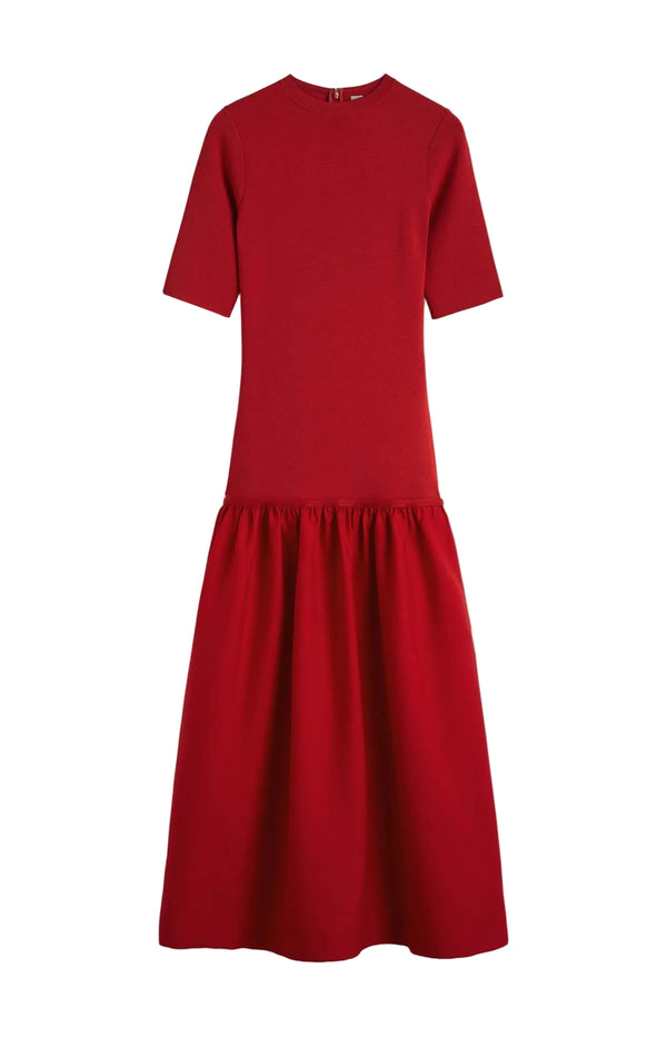 Load image into Gallery viewer, Twinflower tee dress poppy