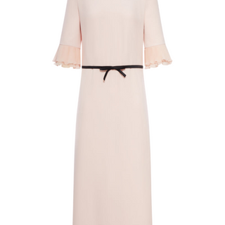 Silk cady midi dress