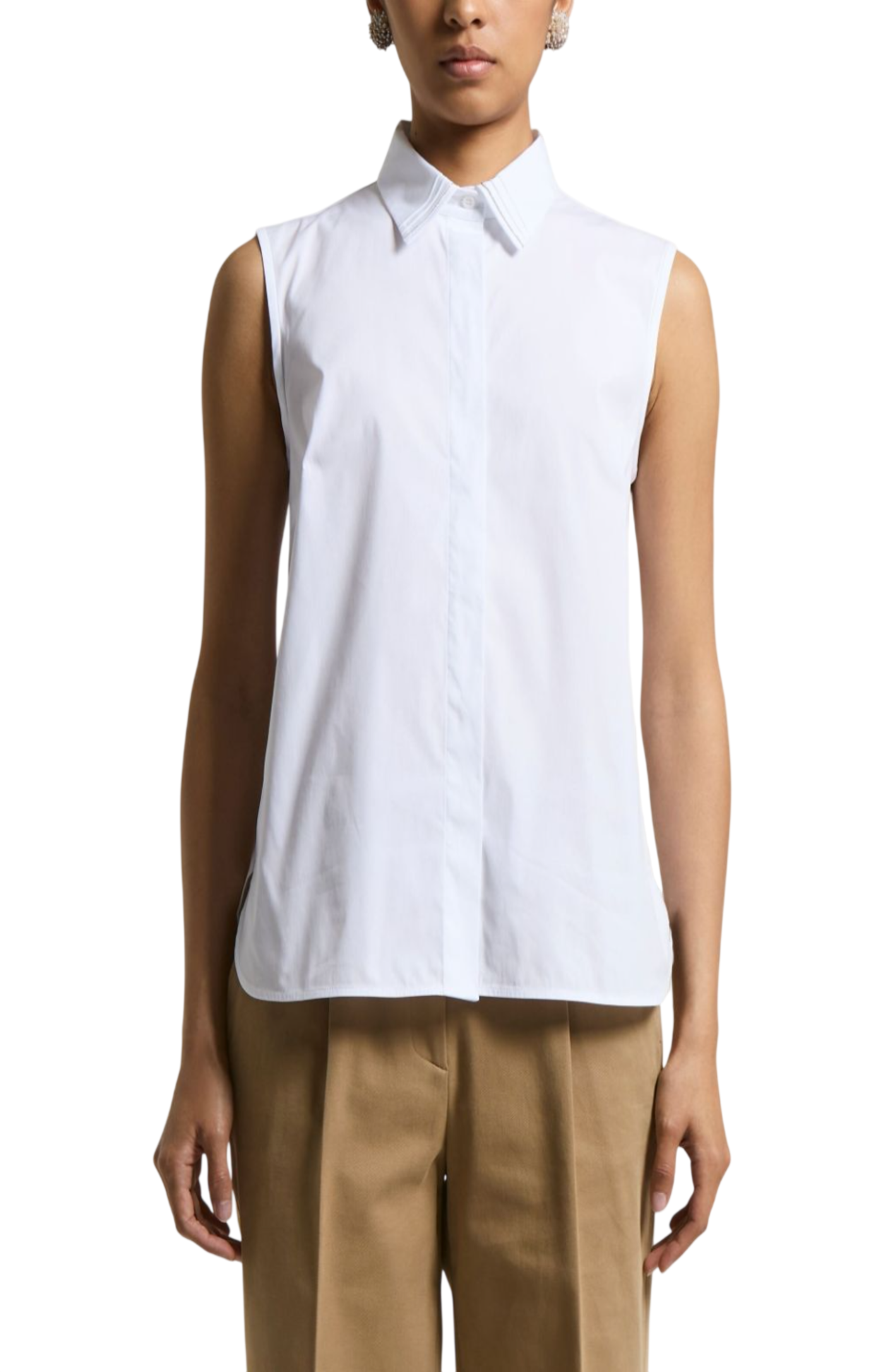 Load image into Gallery viewer, Peserico sleeveless collared shirt