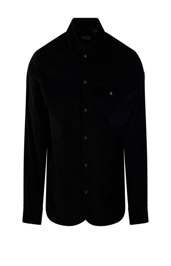 Load image into Gallery viewer, Moncler Corduroy Collared Long-Sleeved Shirt