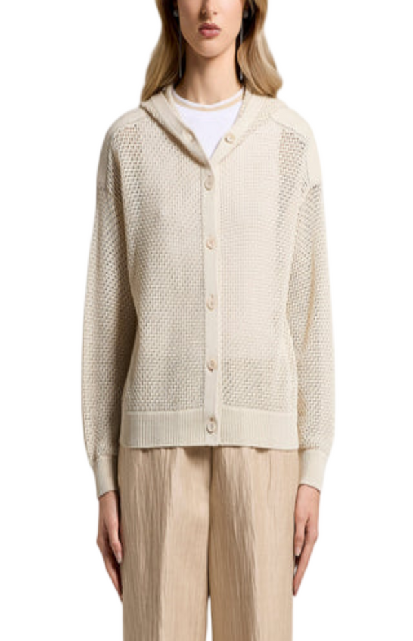 Load image into Gallery viewer, Sweatshirt with buttons in pure cotton yarn