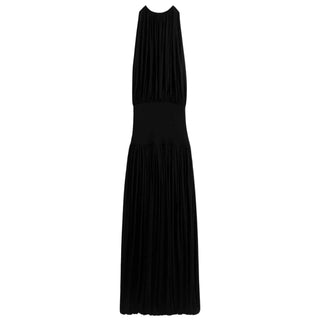 Soft gathered dress in black