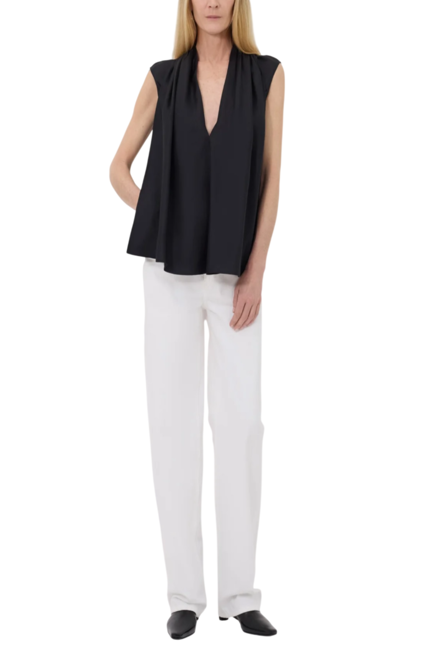 Cargar imagen en el visor de la galería, Sade V-neck sleeveless top
