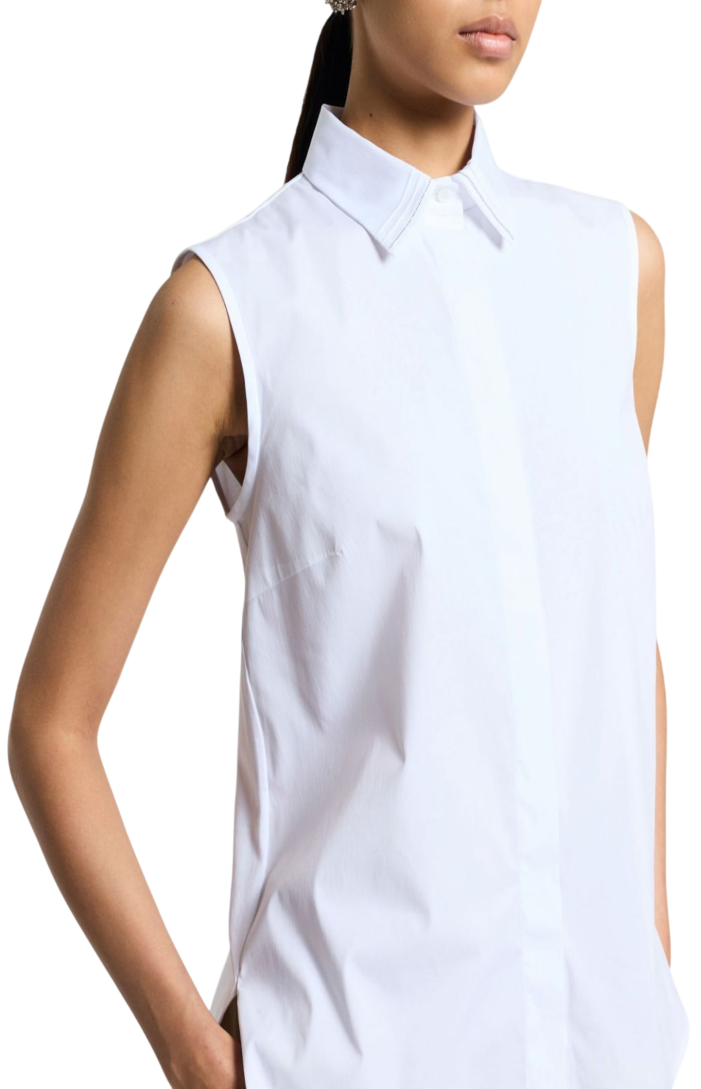 Load image into Gallery viewer, Peserico sleeveless collared shirt