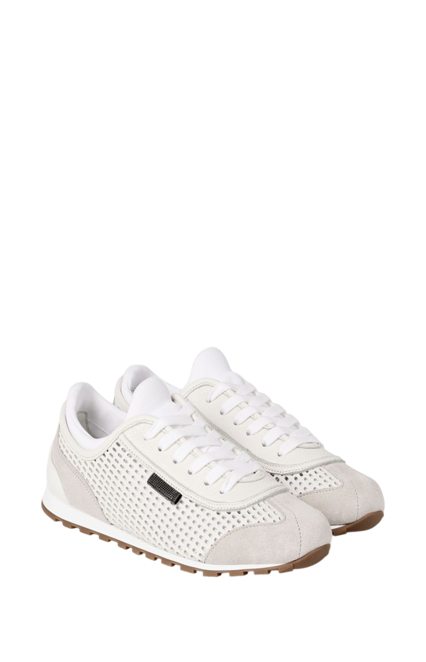 Cargar imagen en el visor de la galería, Brunello Cucinelli Monili-detailed knit sneakers