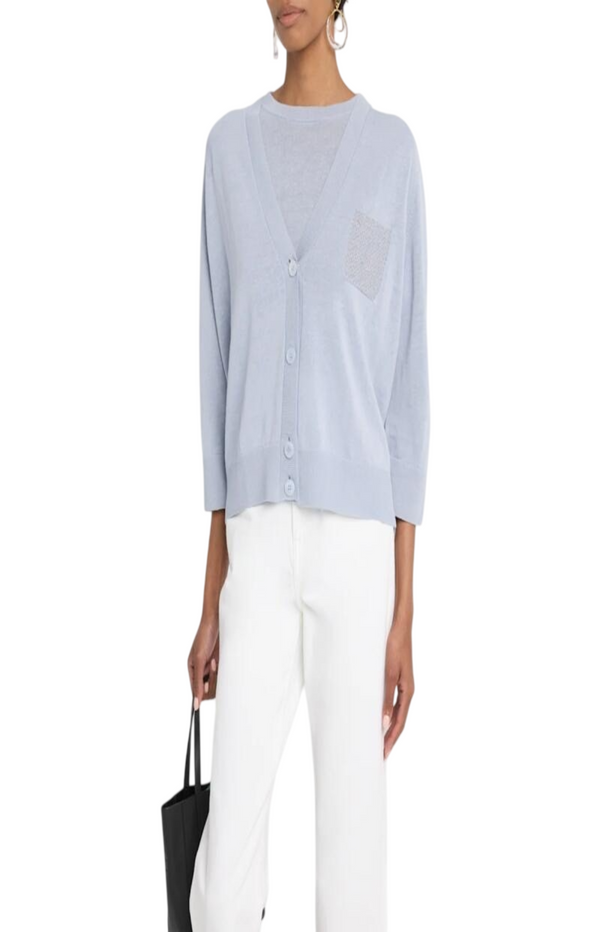 Load image into Gallery viewer, Peserico Chain-Embellished Knit Cardigan