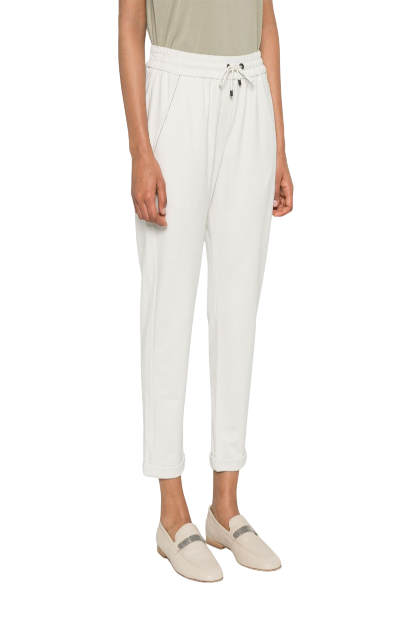 Cargar imagen en el visor de la galería, Brunello Cucinelli drawstring-fastening trousers