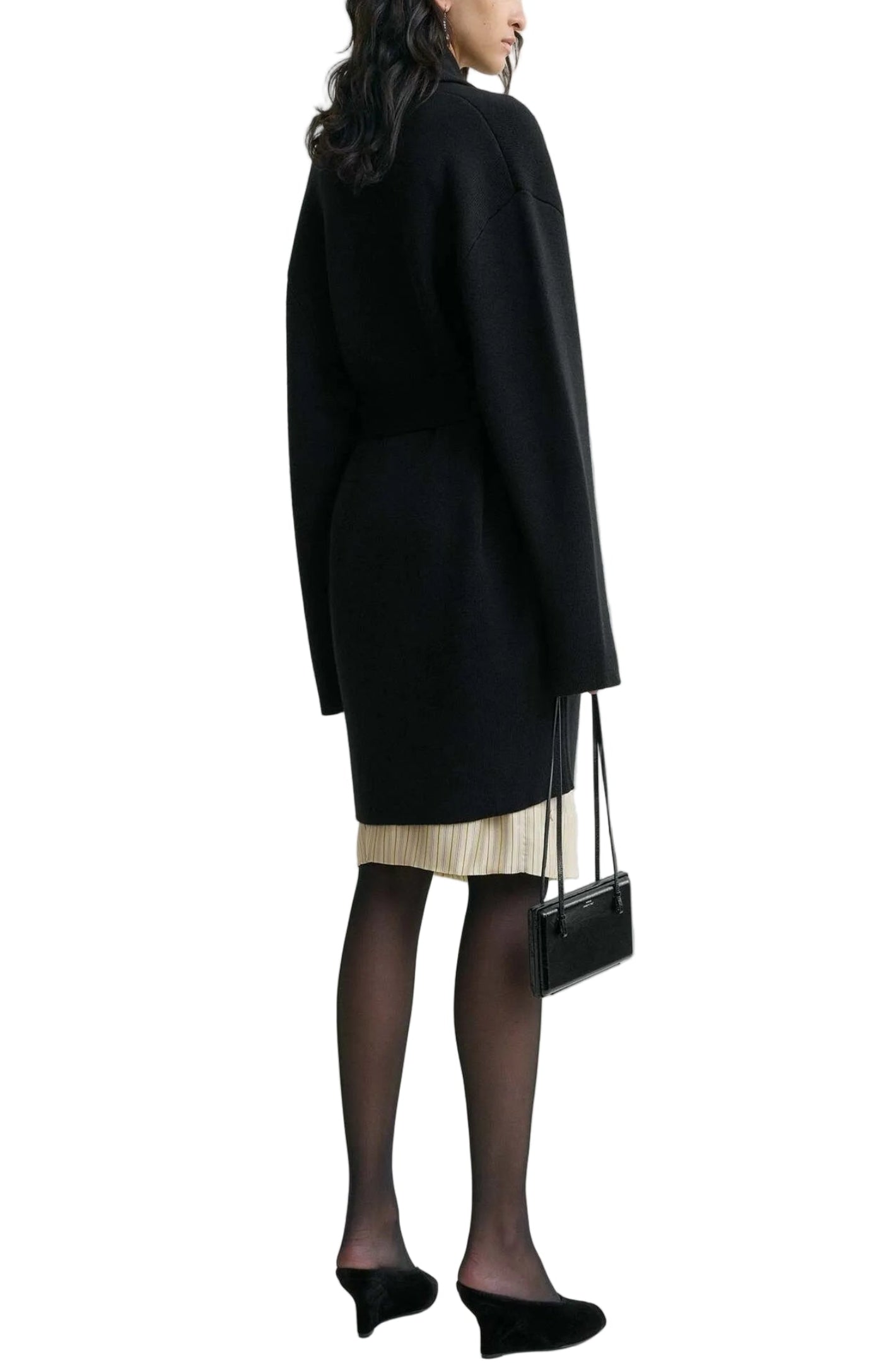 Cargar imagen en el visor de la galería, Shawl-lapel robe black