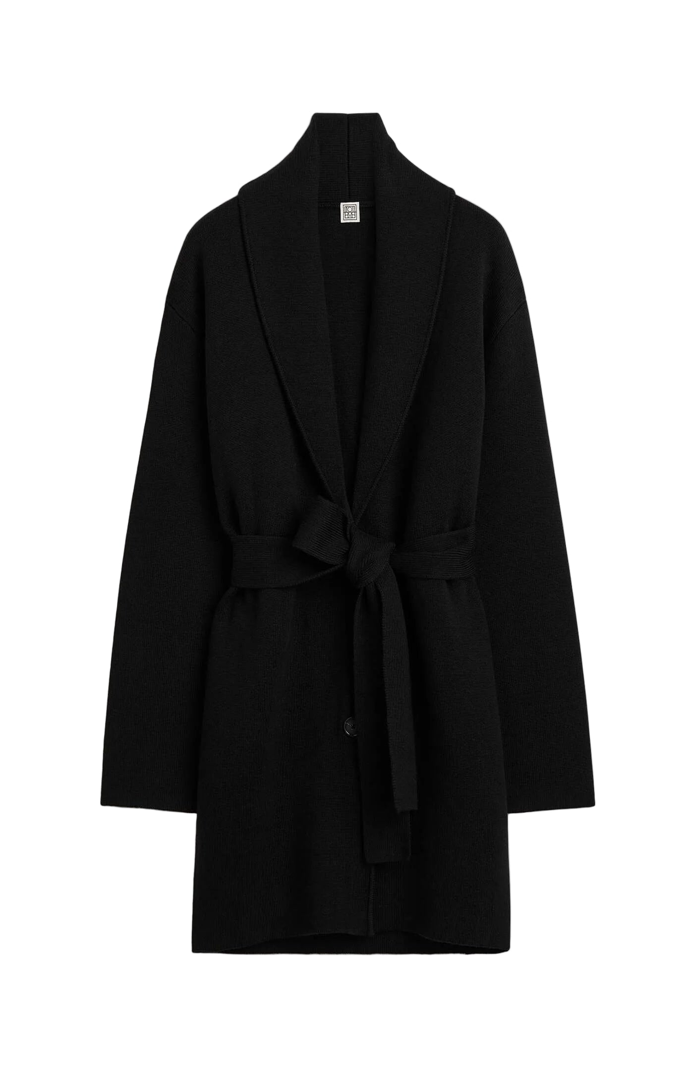 Cargar imagen en el visor de la galería, Shawl-lapel robe black