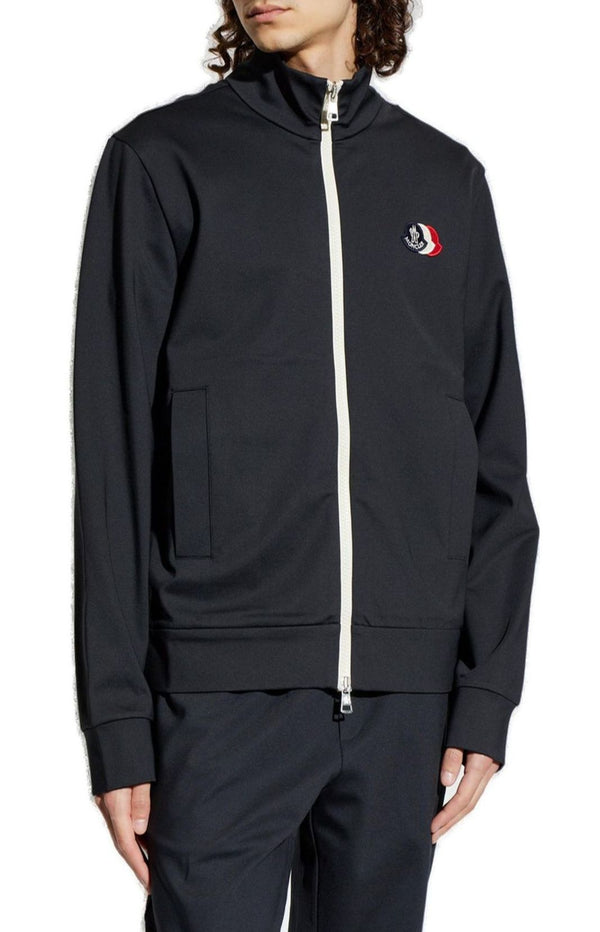 Load image into Gallery viewer, Moncler Tricolour Logo Zip-Up Sweatshirt