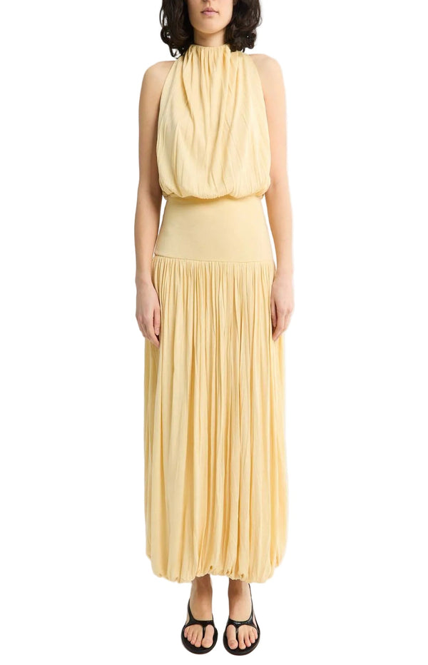 Load image into Gallery viewer, Soft Gathered Dress in Champagne