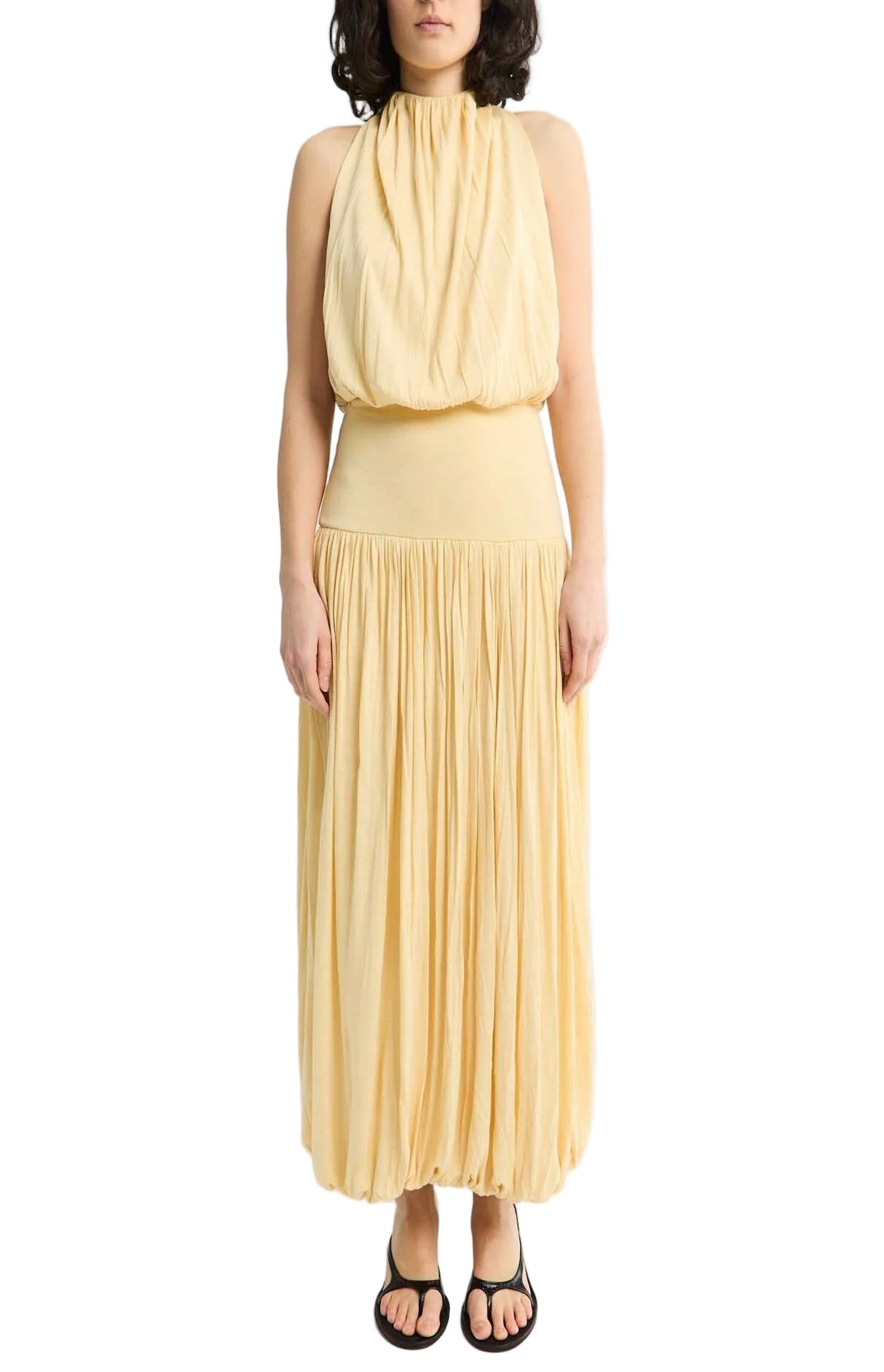 Cargar imagen en el visor de la galería, Vestido fruncido en color champagne