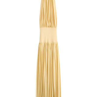 Vestido fruncido en color champagne