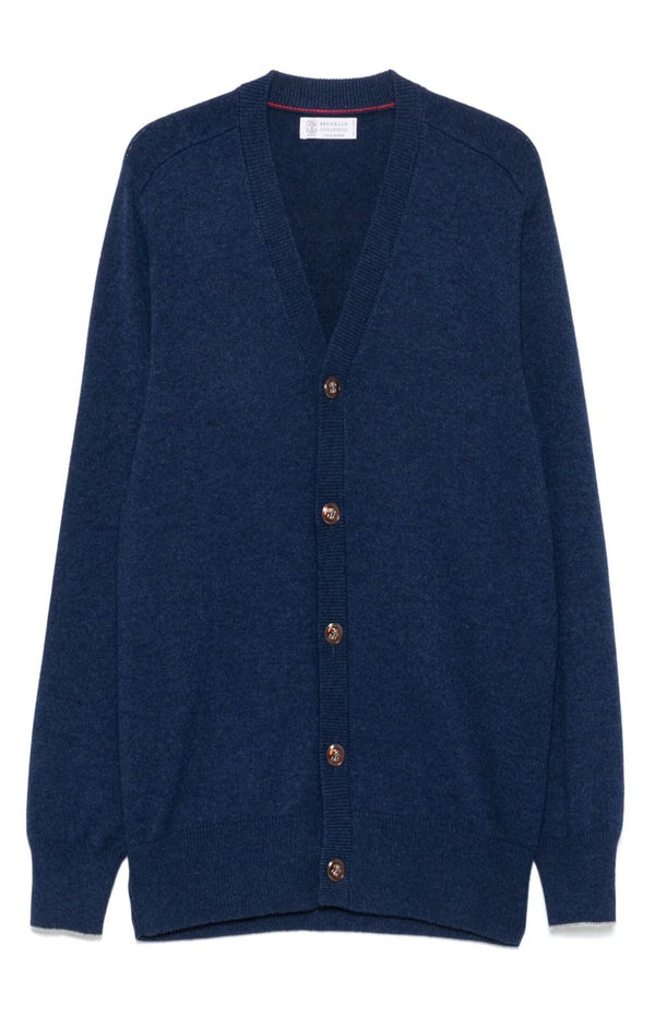 Load image into Gallery viewer, Brunello Cucinelli navy blue cardigan