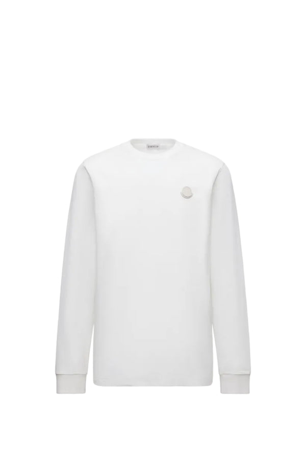 Charger l'image dans la galerie, Moncler Off-White Leather Logo Long Sleeve T-shirt
