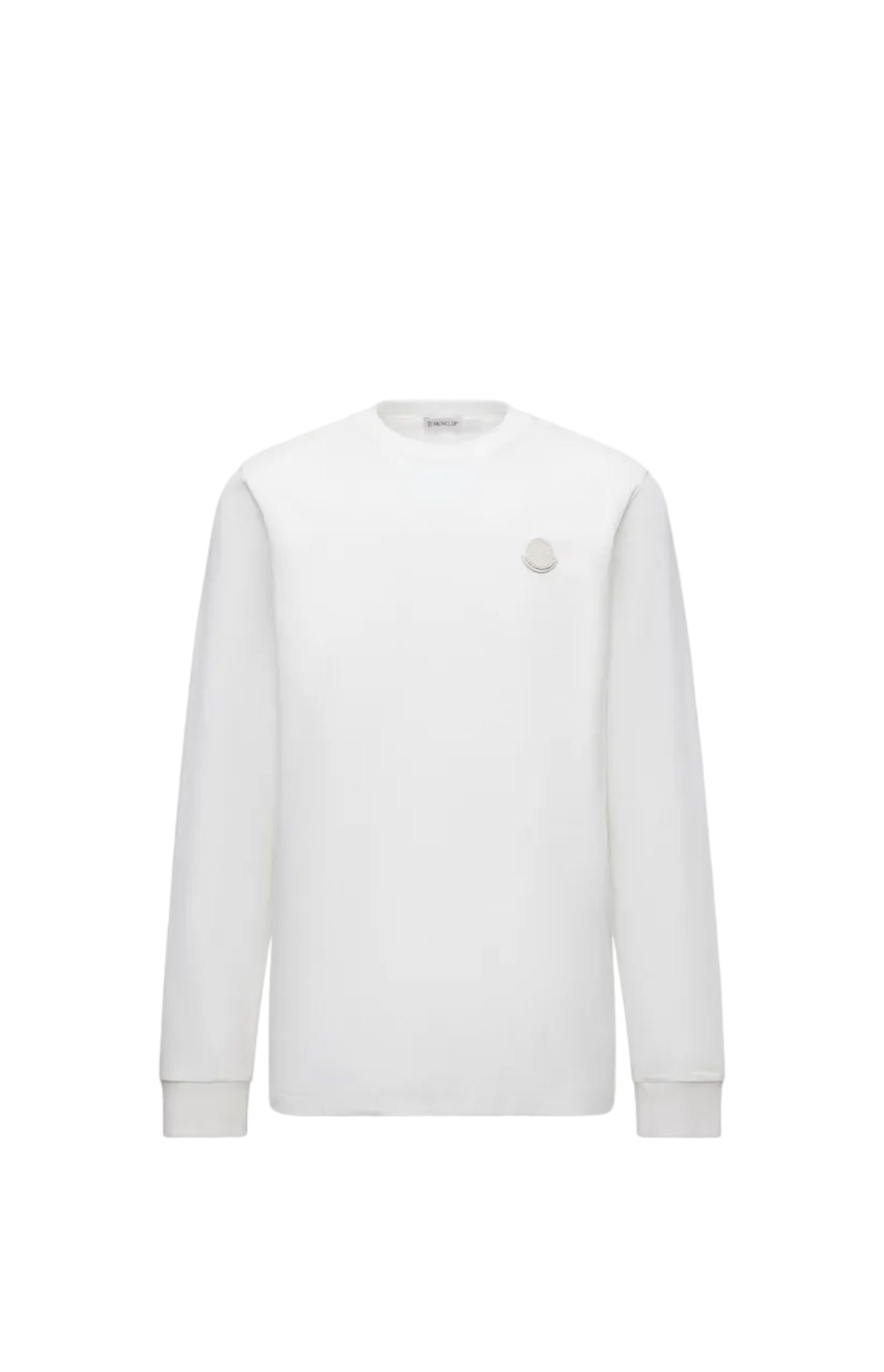 Cargar imagen en el visor de la galería, Moncler Off-White Leather Logo Long Sleeve T-shirt