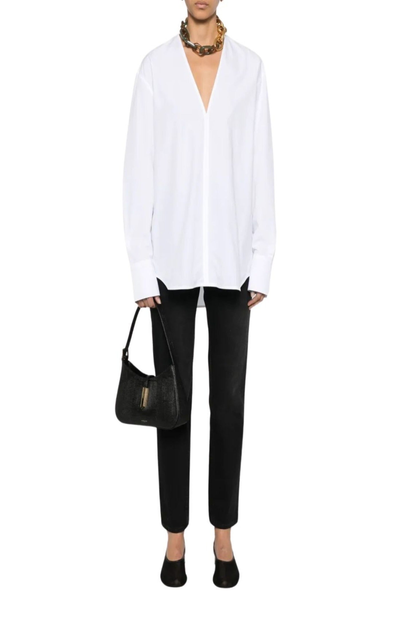 Cargar imagen en el visor de la galería, Collar blouse White