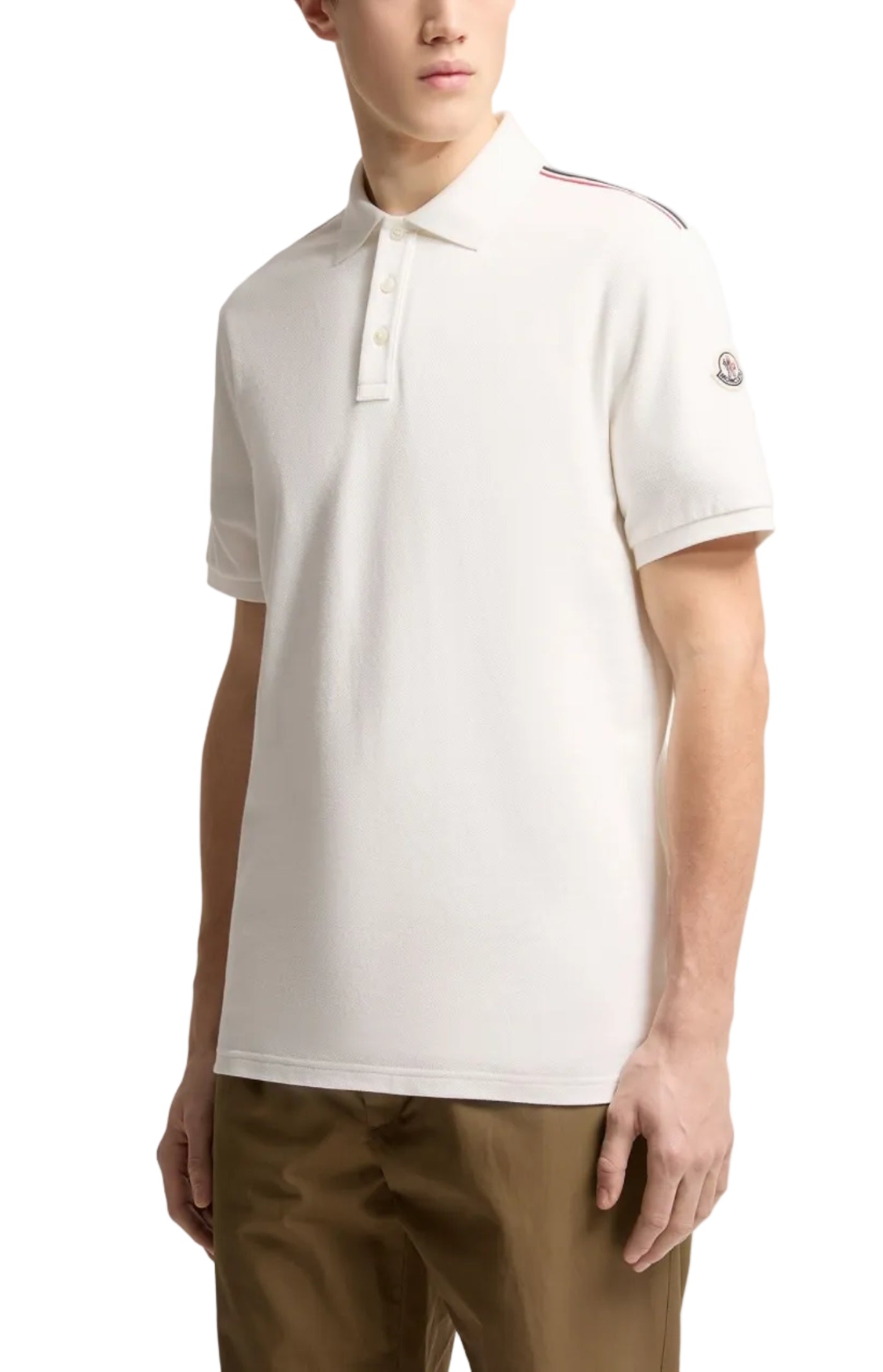Cargar imagen en el visor de la galería, Tricolor-Trimmed Cotton Piquet Polo Shirt