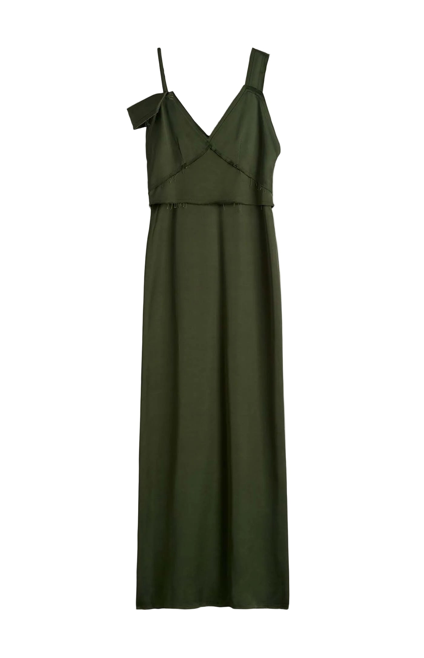 Cargar imagen en el visor de la galería, V-neck slip dress bottle green