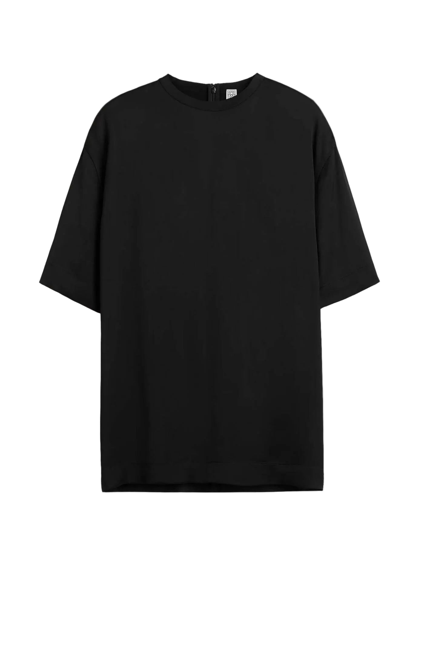Load image into Gallery viewer, Top satin tee in black