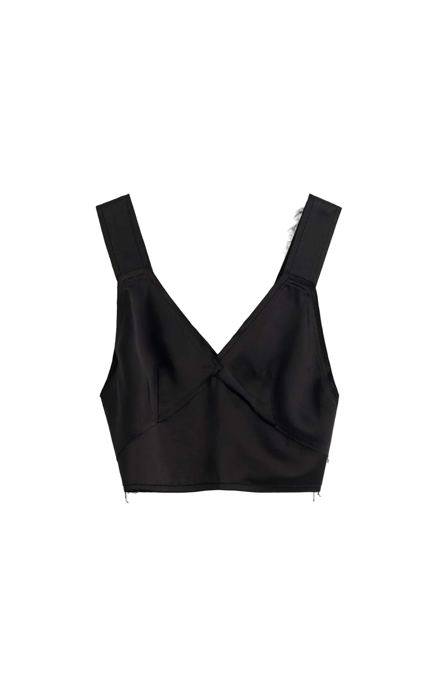 Cargar imagen en el visor de la galería, Cropped satin camisole black