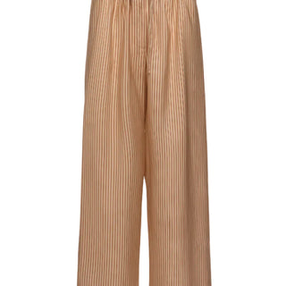 Striped culotte trousers in brown