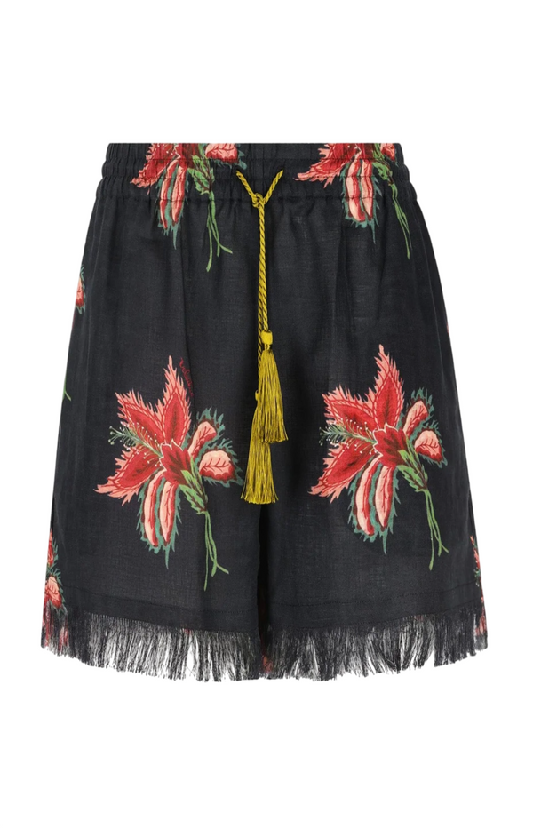 Load image into Gallery viewer, Tassel-detailed fringed shorts