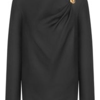 Draped ornament-detail blouse