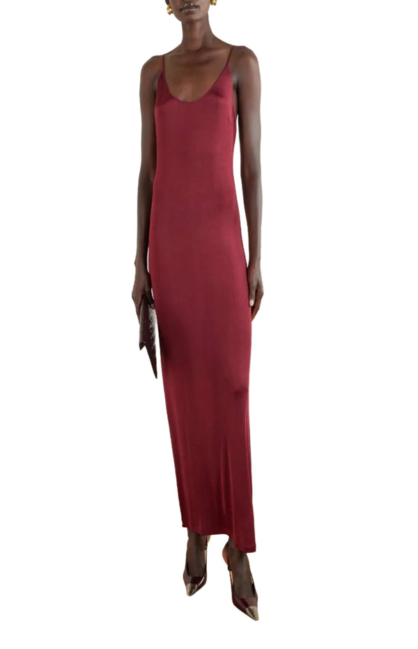Load image into Gallery viewer, CASSANDRE-chain backless dress in knit