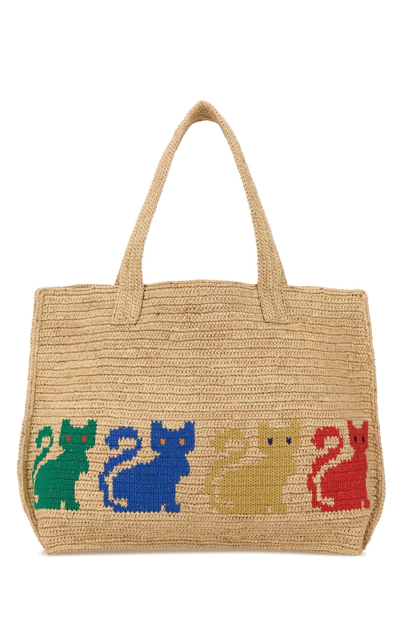 Cargar imagen en el visor de la galería, Raffia VLogo Signature shopping bag