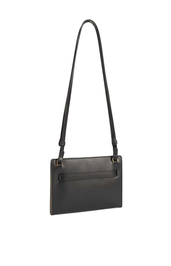 Load image into Gallery viewer, Belted leather crossbody black